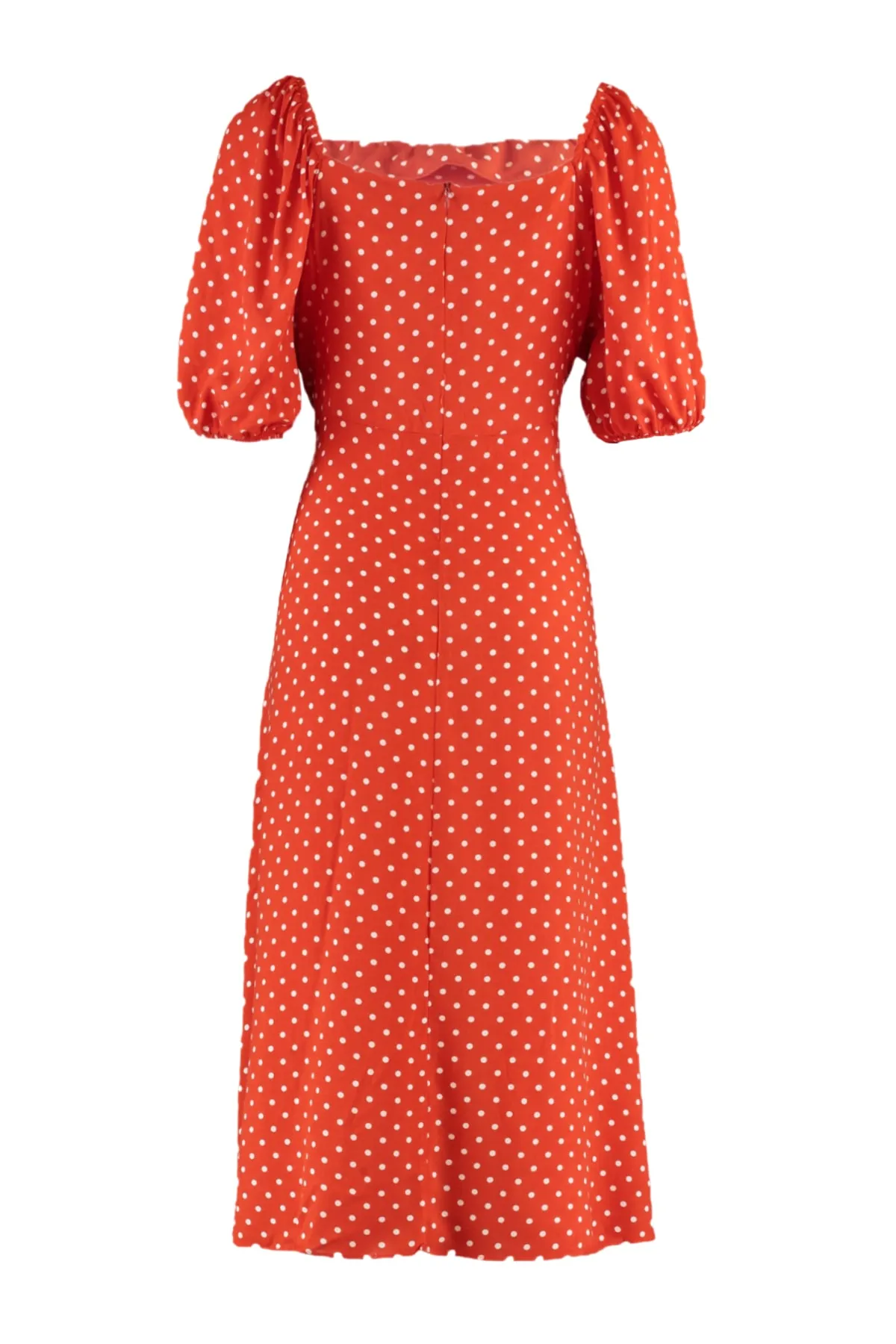 Trendyol Curve  Rotes gewebtes Kleid mit Tupfenmuster TBBSS22EL1712