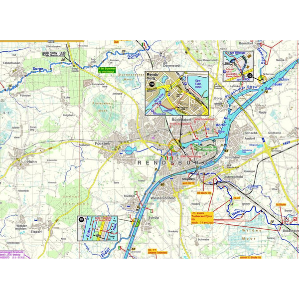 Wassersportkarte Blatt 1 Nordwest 1:450 000 - Wasserkarte