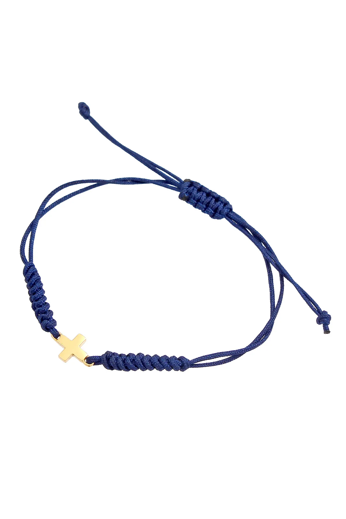 ELLI  Armband Kinderkreuz Nylon-Bändchen Kommunion 925 Silber