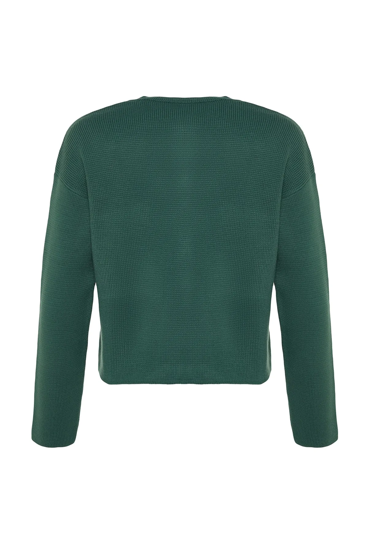 Trendyol Collection  Grüner, weich strukturierter Accessoire-Strick-Cardigan TWOAW24HI00023