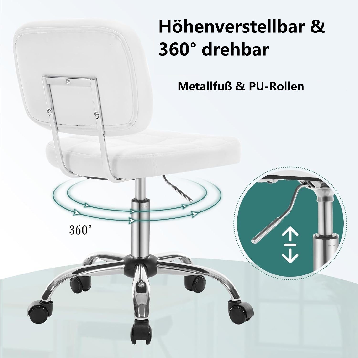 EUGAD Bürostuhl (1 St), Schreibtischstuhl höhenverstellbar&drehbar