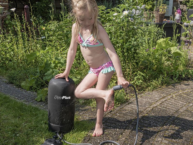 ProPlus Campingdusche mit Fußpumpe