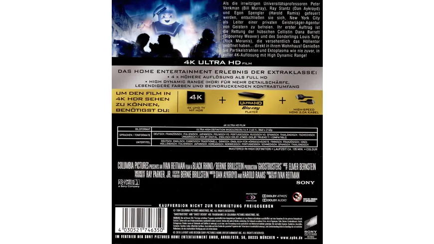 Ghostbusters 1  (4K Ultra HD)