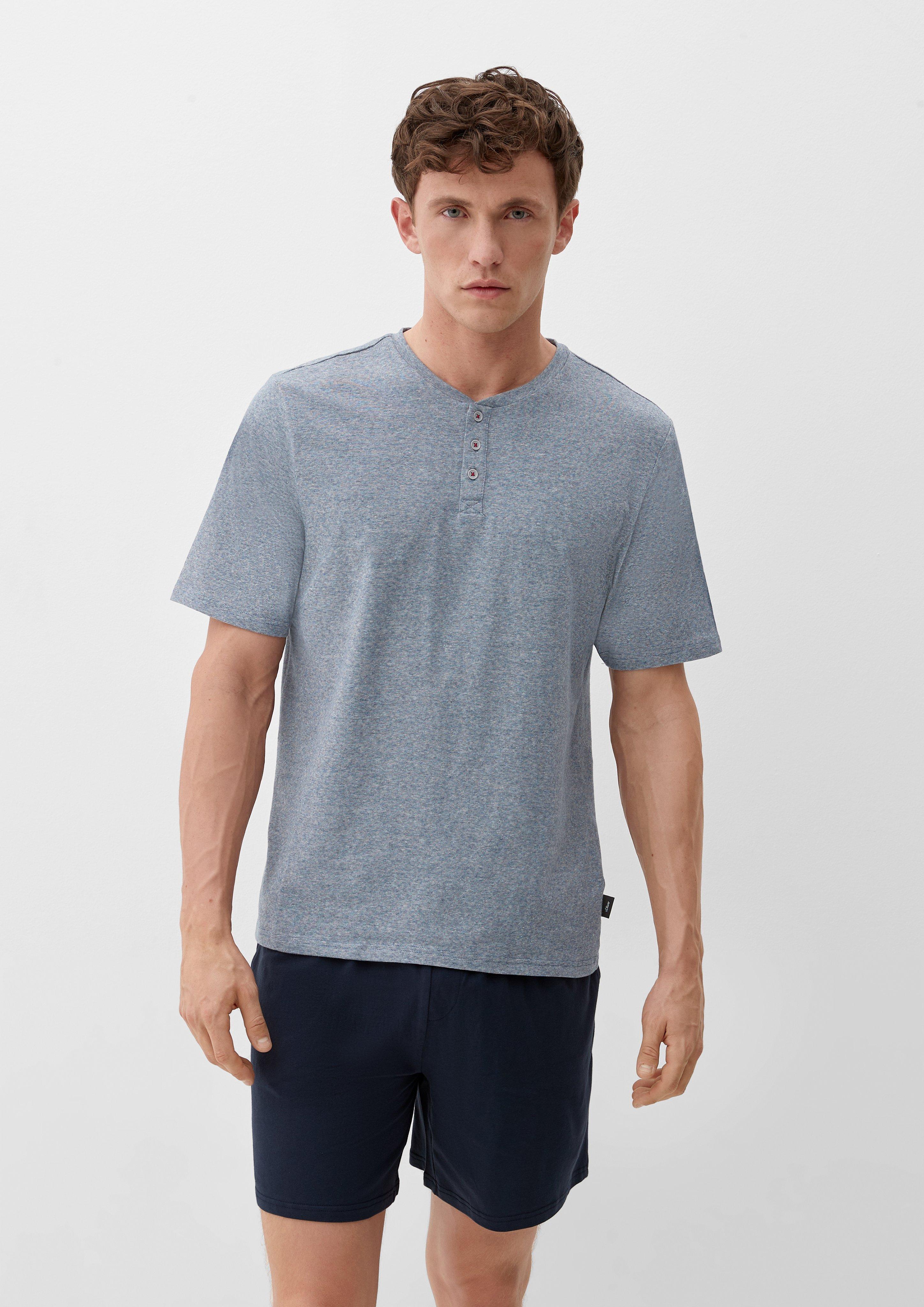 T-Shirt mit kurzer Knopfleiste  6007544-56W1
