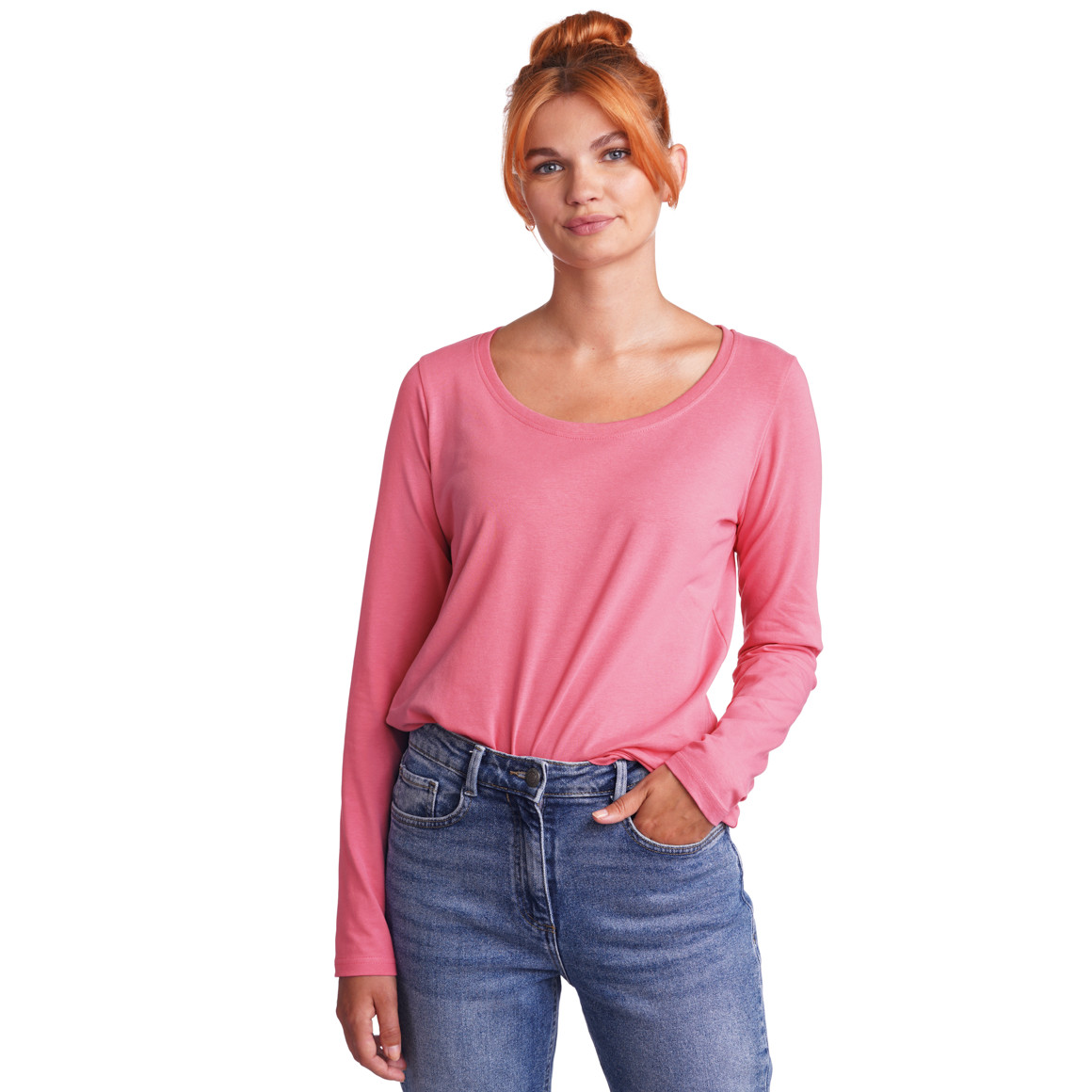 2 Damen Langarmshirts im Basic-Style