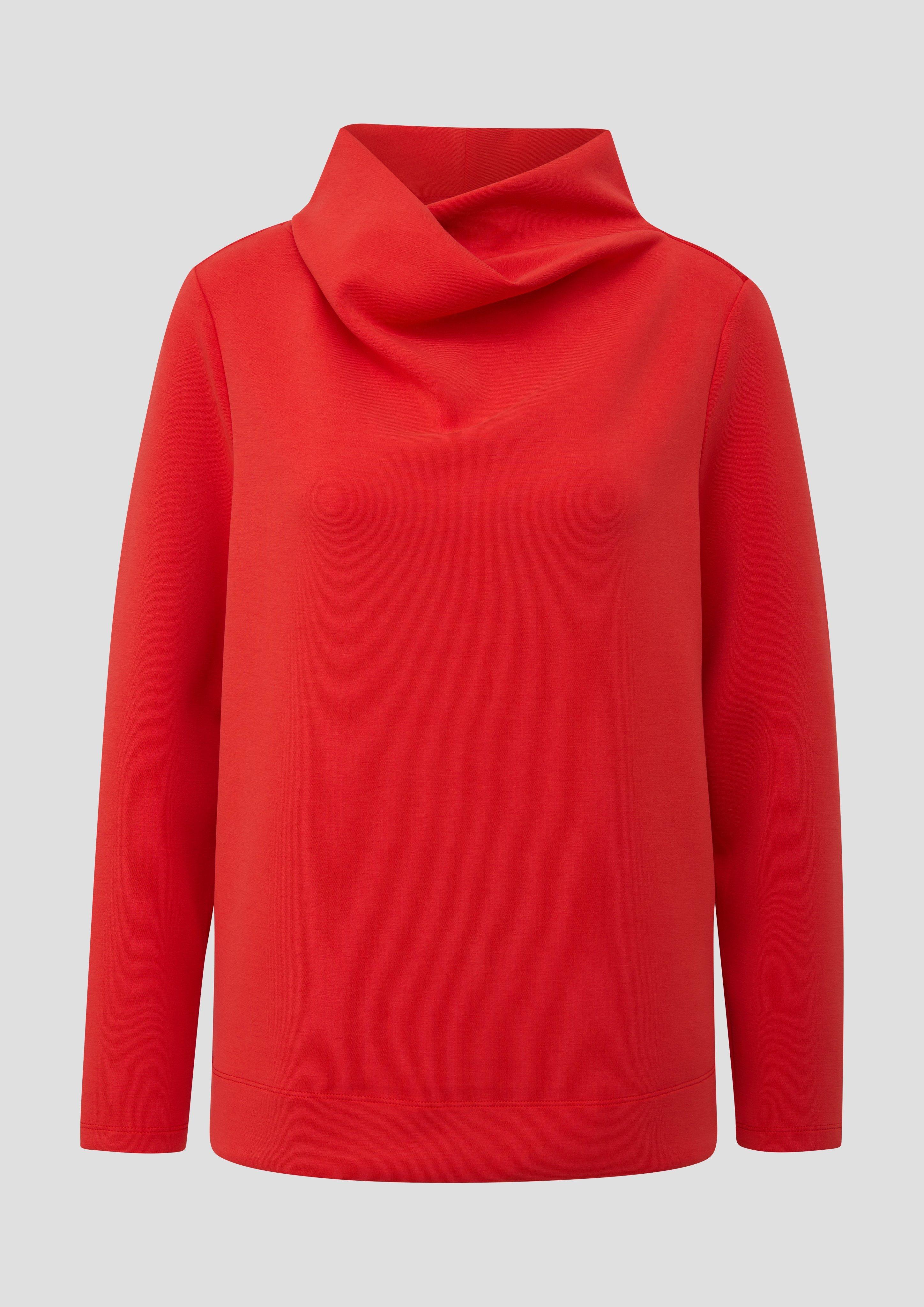 Scuba-Sweatshirt mit drapiertem Kragen  2143004-3074