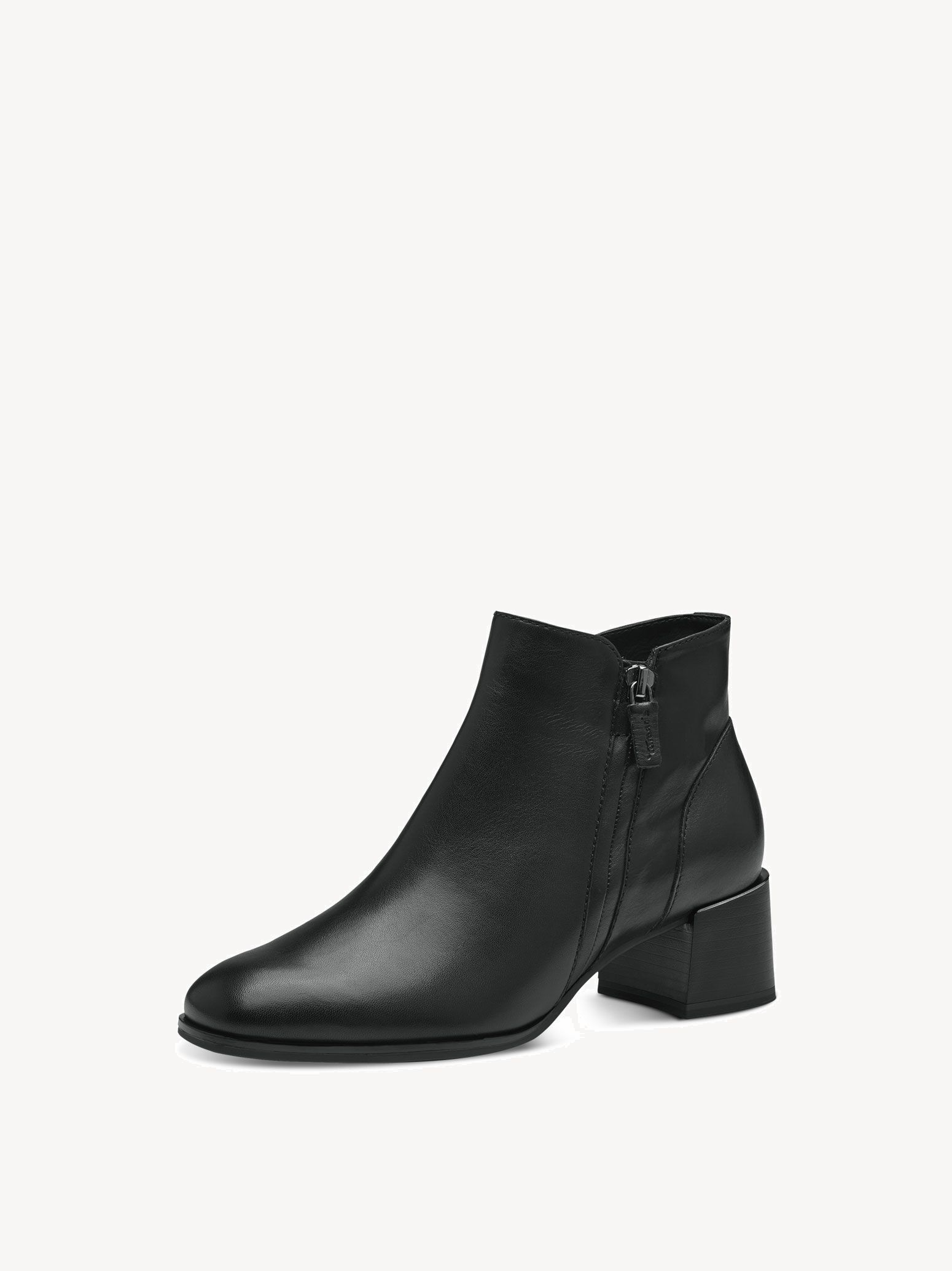 Bottine en cuir - noir