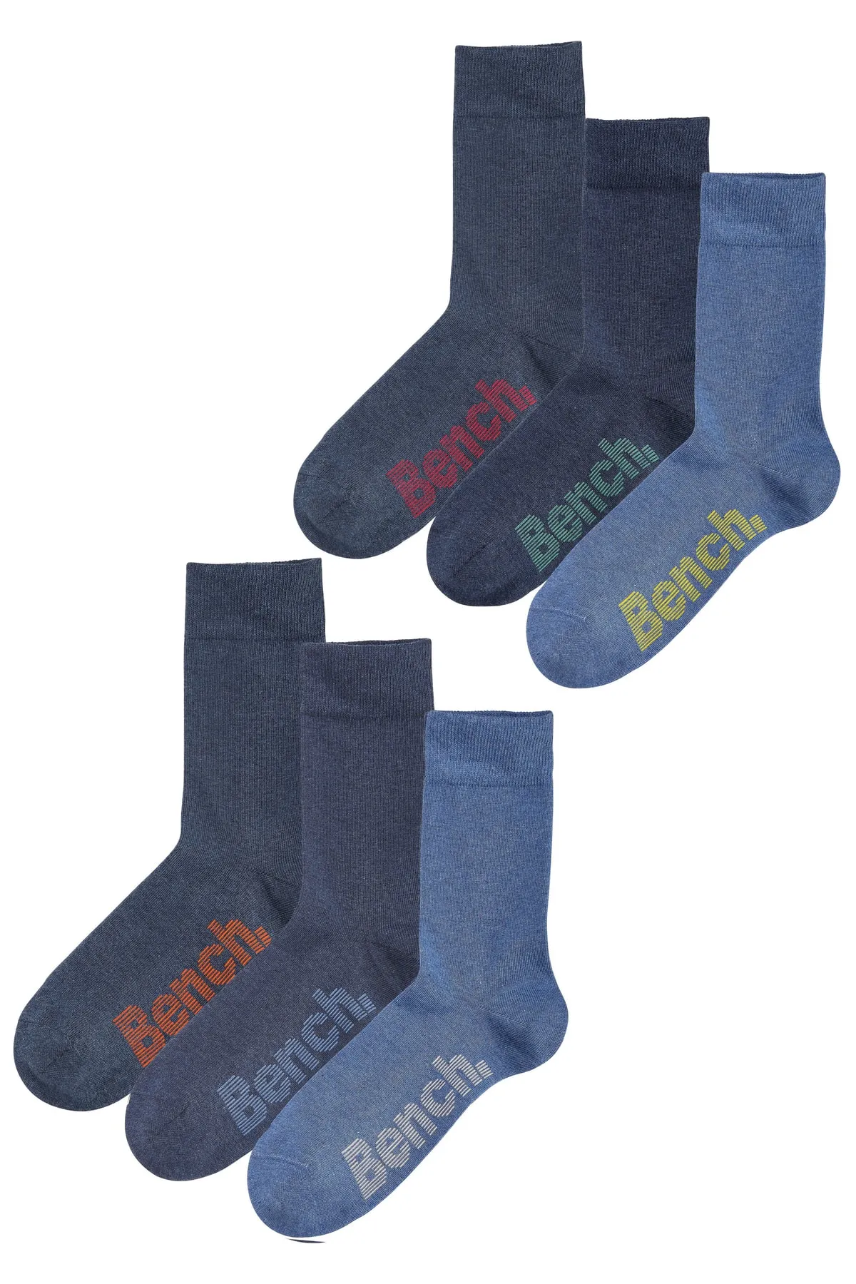 BENCH  . Socken (6 Paar) mit bunten Logos