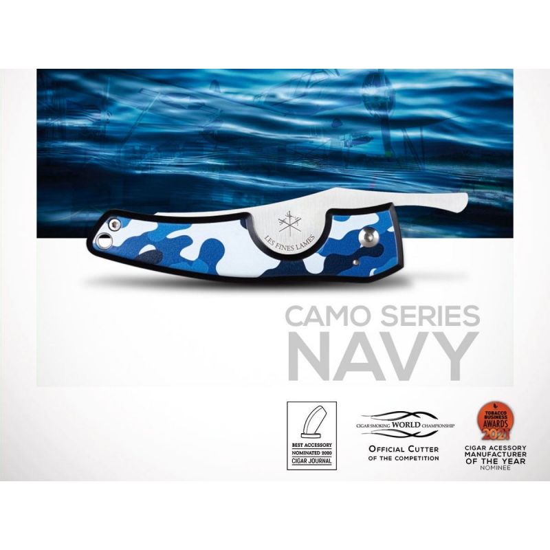 Les Fines Lames Zigarrenschneider Le Petit Camo Navy