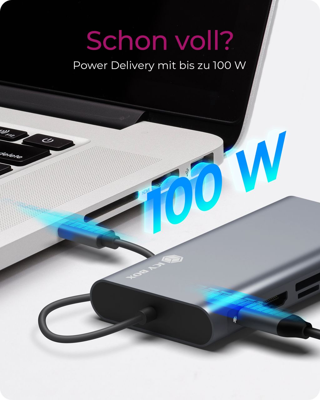 ICY BOX IB-DK4040-CPD, 10-in-1 USB Type-CDockingStation mit PD 100 W