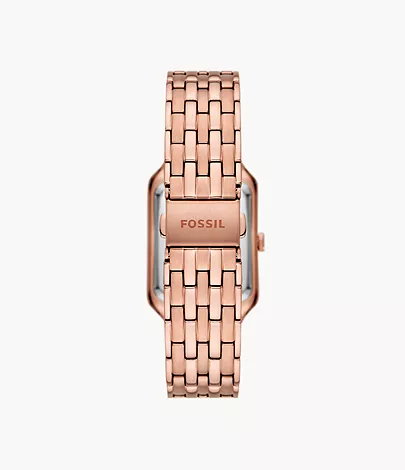 Fossil Uhr Raquel 3-Zeiger-Werk Datum Edelstahl roségoldfarben