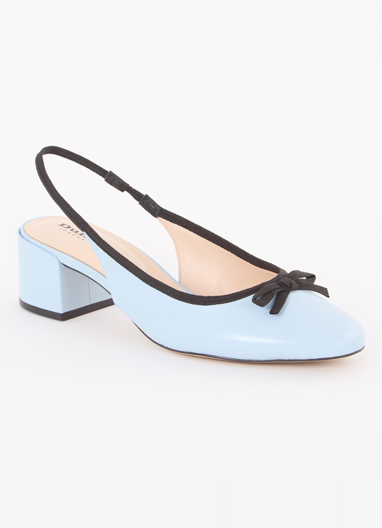 Pantofi eleganți din piele cu toc și fundă de la Dune London.