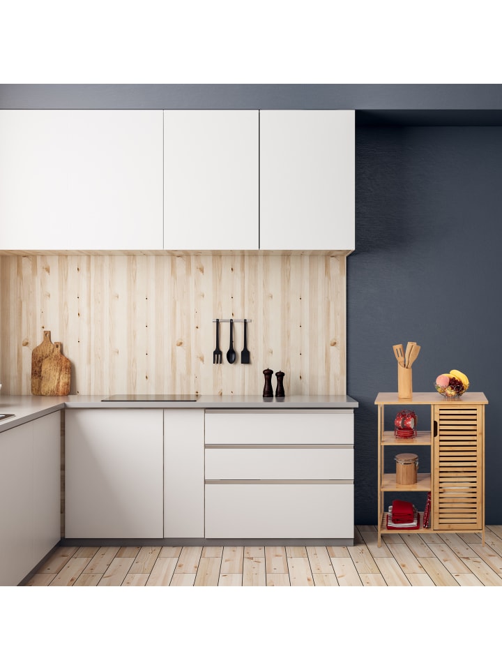 relaxdays Badschrank in Natur - (B)67 x (H)87,5 x (T)33 cm günstig kaufen onesize