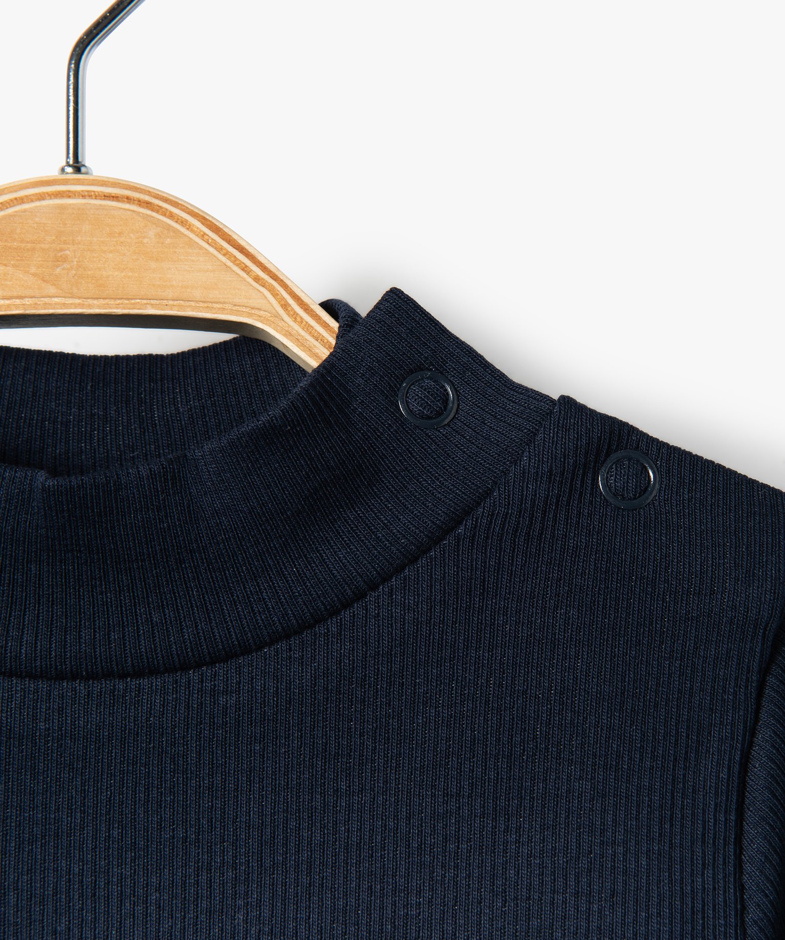 Tee-shirt bébé fille en maille ctelée imprimé bleu | GEMO