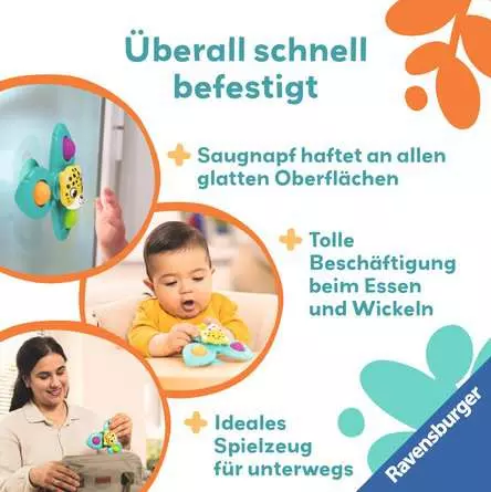 Play+ Pop-it Spinner: Affe - Babyspielzeug ab 6 Monaten