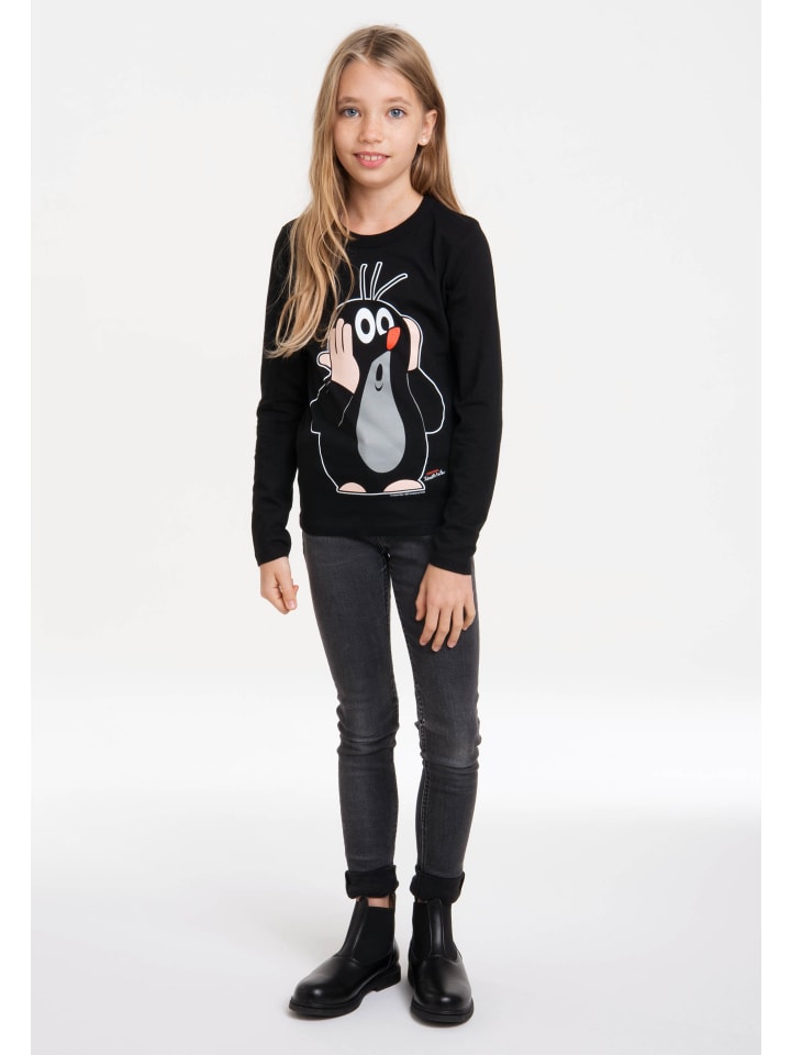 Logoshirt T-Shirt Der kleine Maulwurf in schwarz günstig kaufen