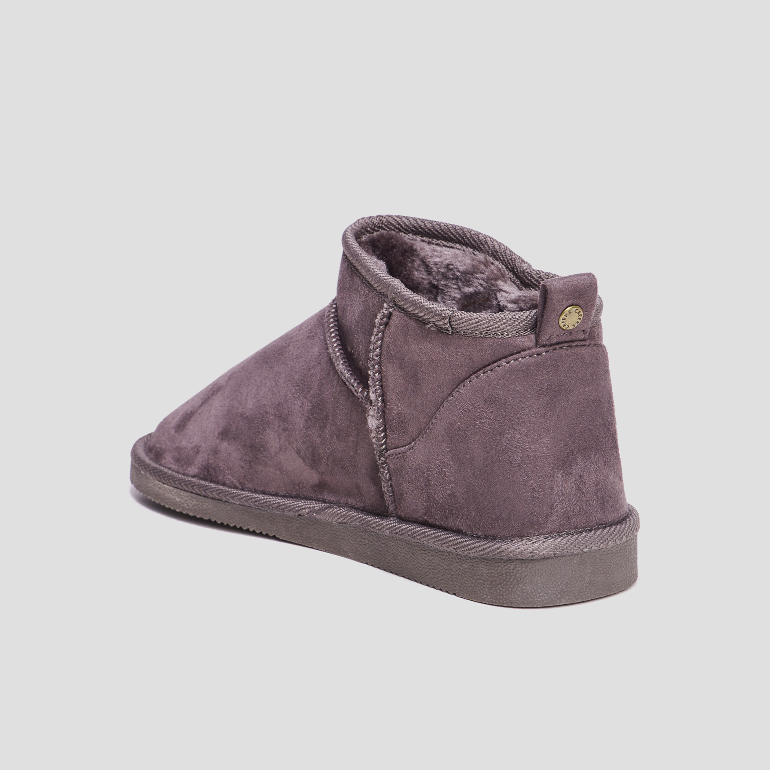 Bottines imitation fourrure gris femme | La Halle