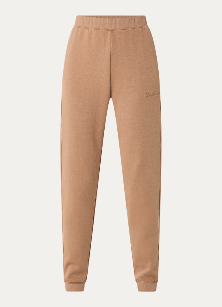 MaxMara Po high waist tapered fit jogging trousers with logo embroidery