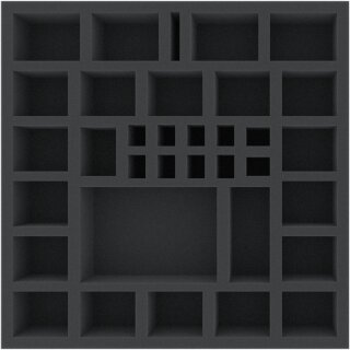 Feldherr 290 mm x 290 mm x 50 mm Schaumstoffeinlage für Brettspiele - 34 Fächer