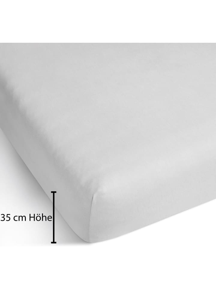 Aspero Bio-Baumwoll Spannbettlaken Minas in Weiß günstig kaufen