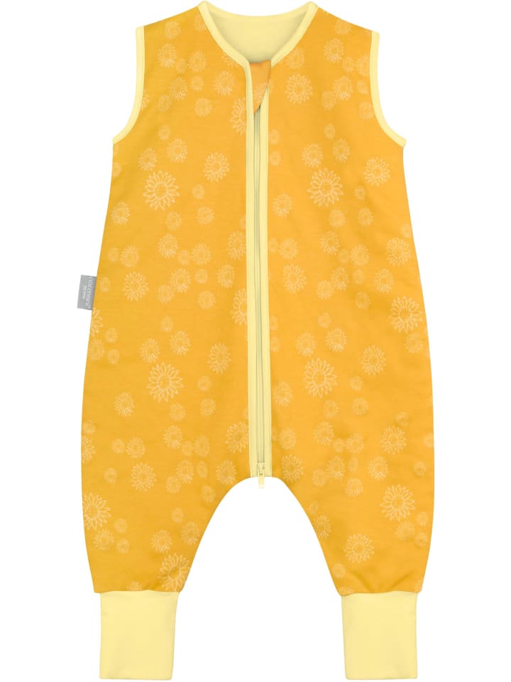 normani Baby Schlafsack mit Füßen aus Bio-Baumwolle Nanao in Gelb günstig kaufen