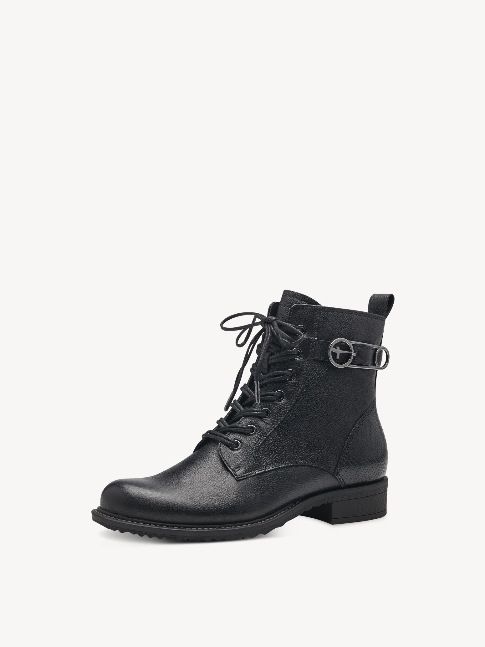 Bottine en cuir - noir