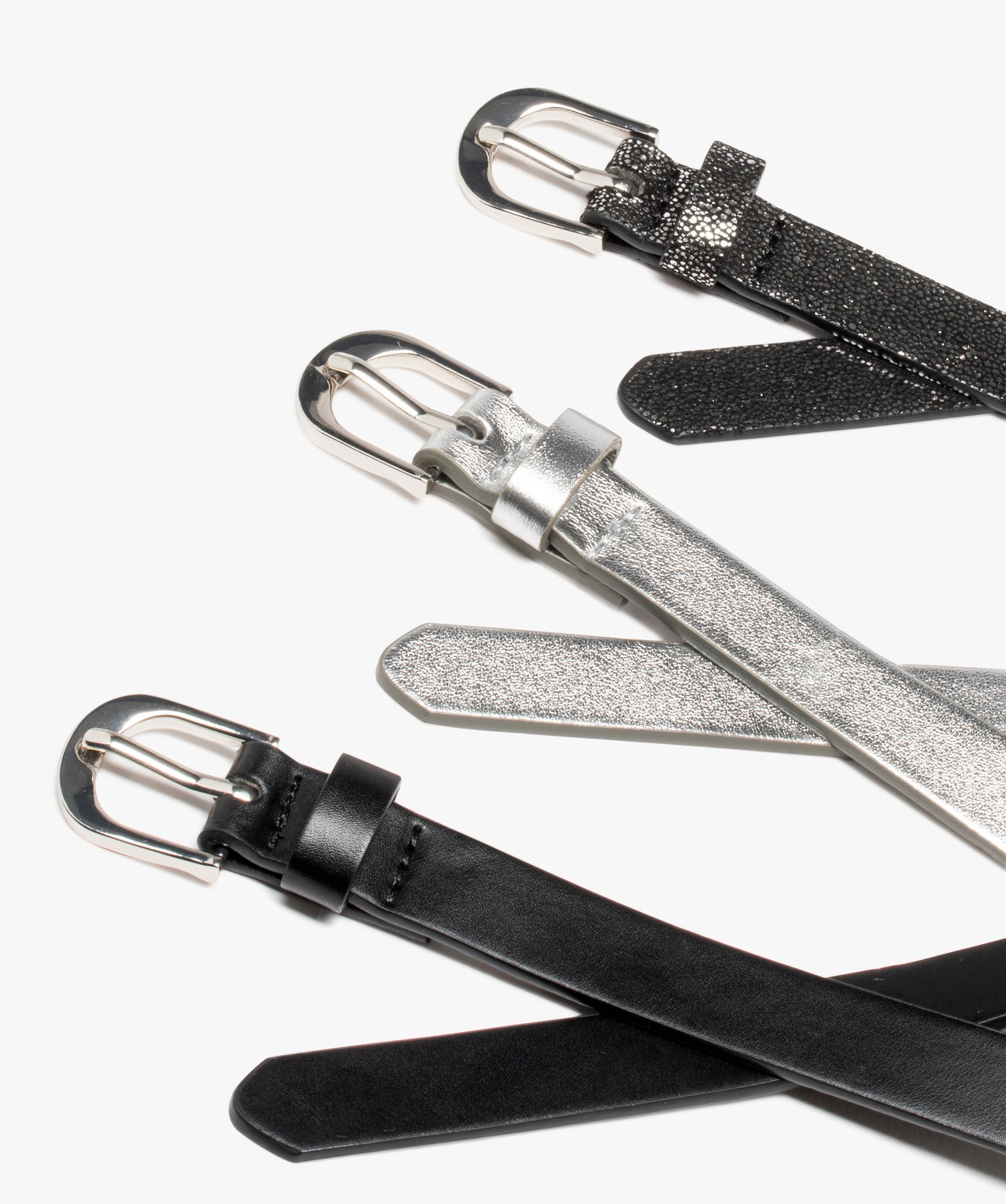 Ceinture fille fine à boucle (lot de 3) multicolore | GEMO