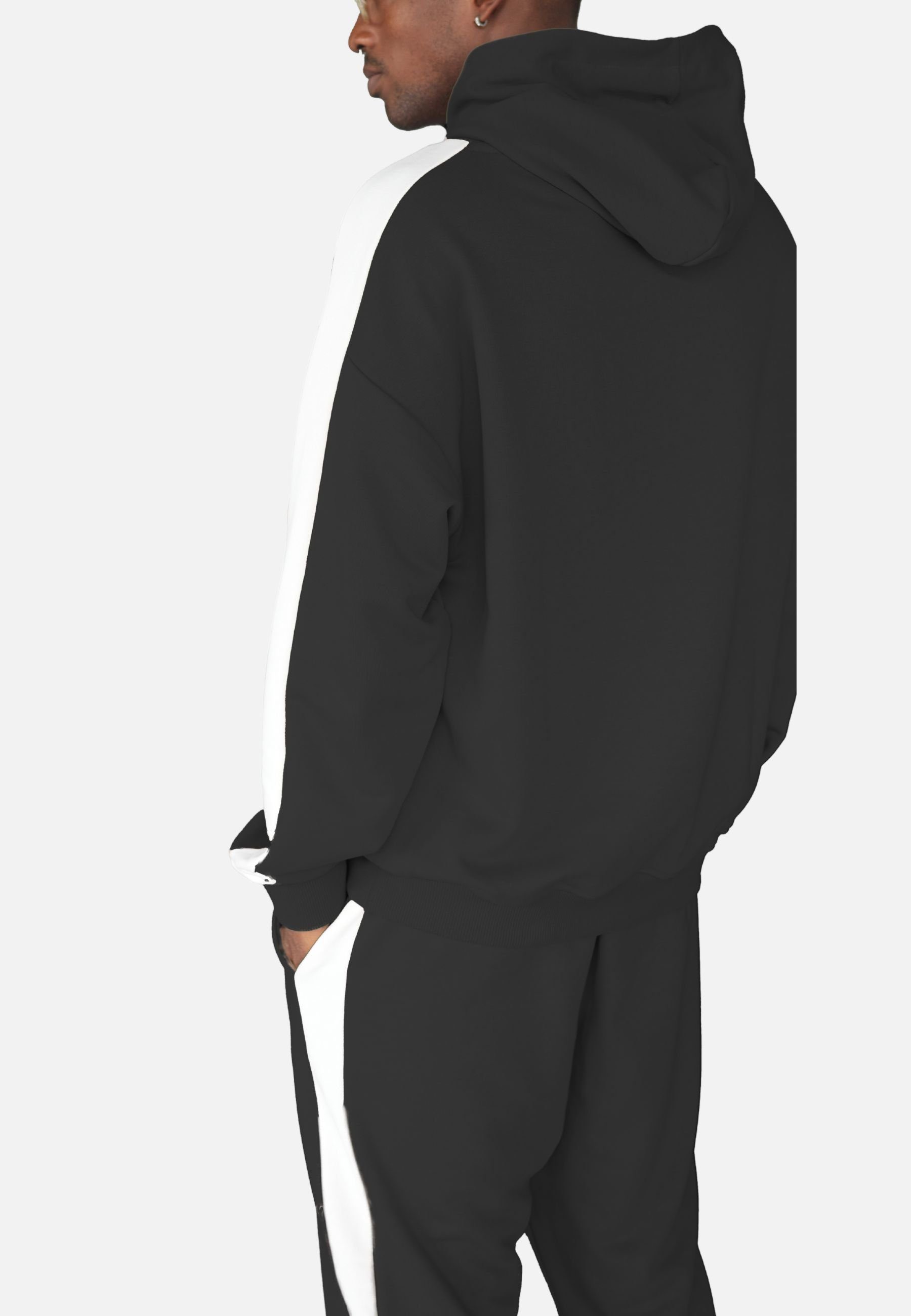 COFI Casuals Jogginganzug Set Baumwolle Jogger Hoodie Stripe Kleidung Unisex