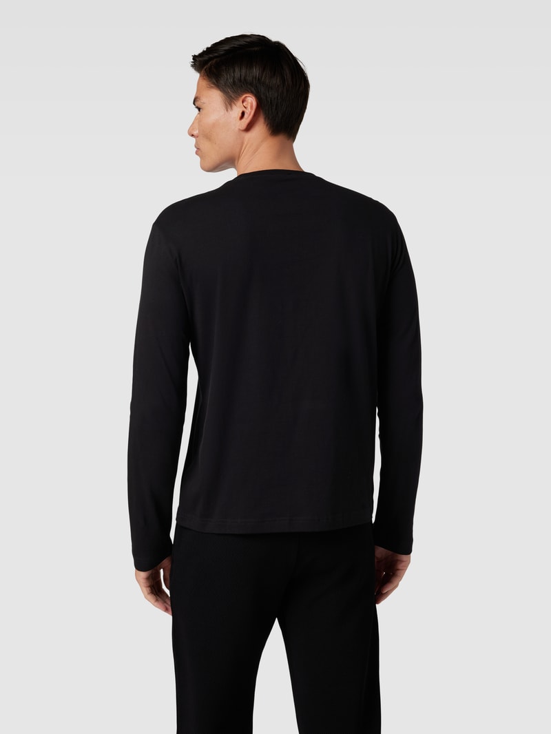 Longsleeve mit Label- und Logo-Print in schwarz