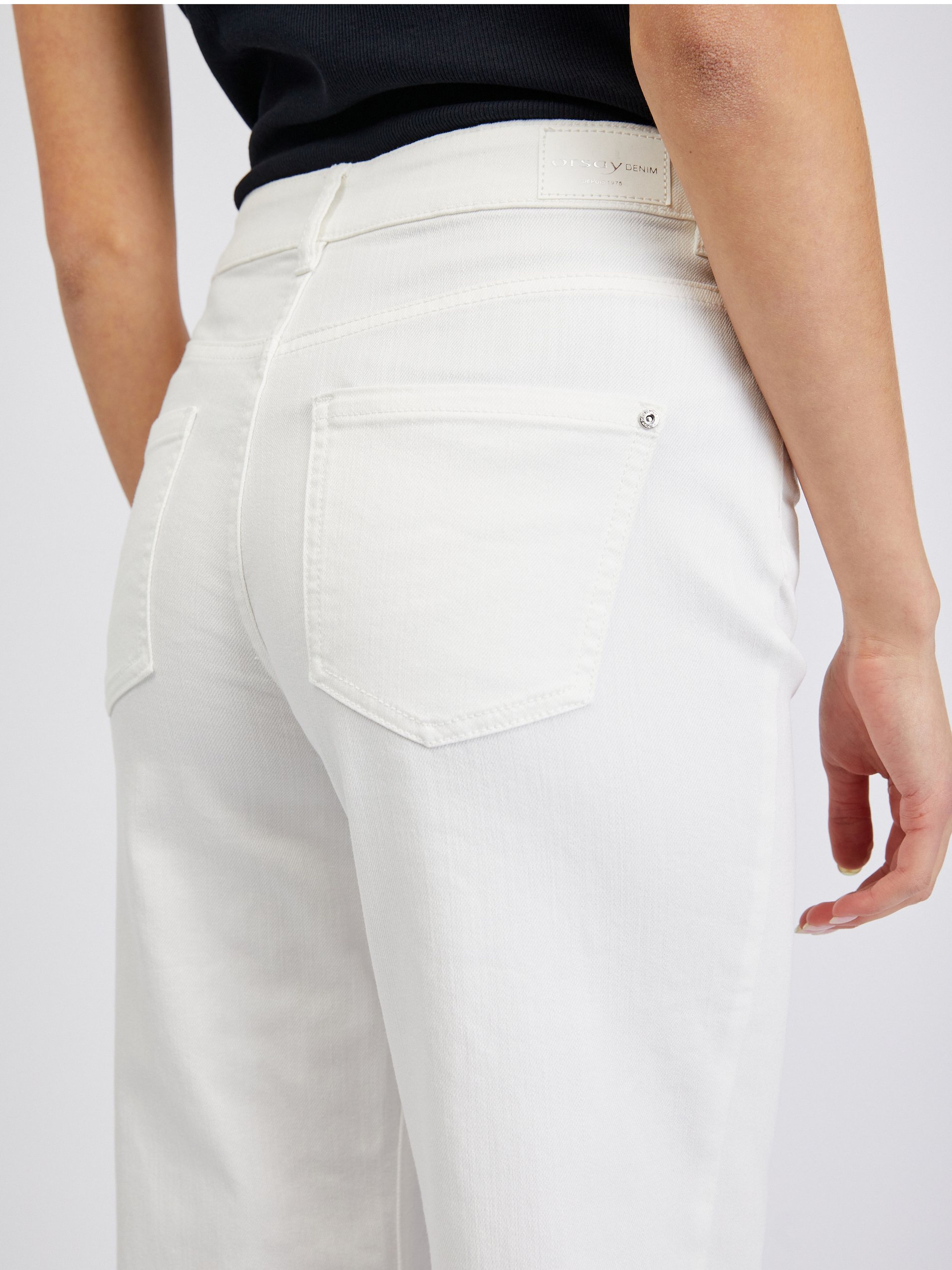 Weiße Damen-Wide leg-Jeans ORSAY