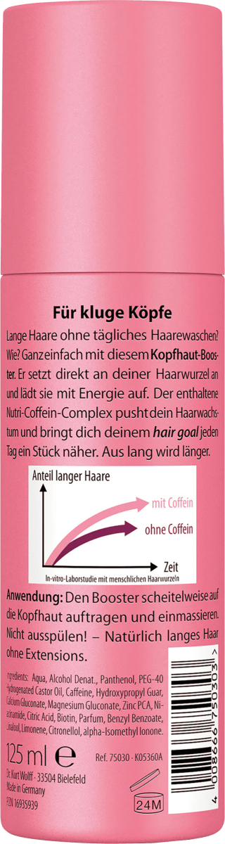 Haarwasser Nutri Coffein Booster #langehaare, 125 ml
