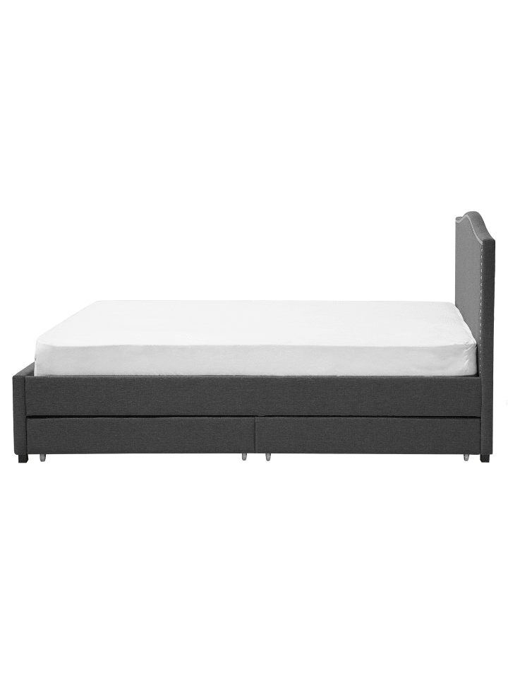 Beliani Doppelbett mit LED MONTPELLIER in Grau - (W) 167 x (H) 110 x (L) 213 cm günstig kaufen onesize