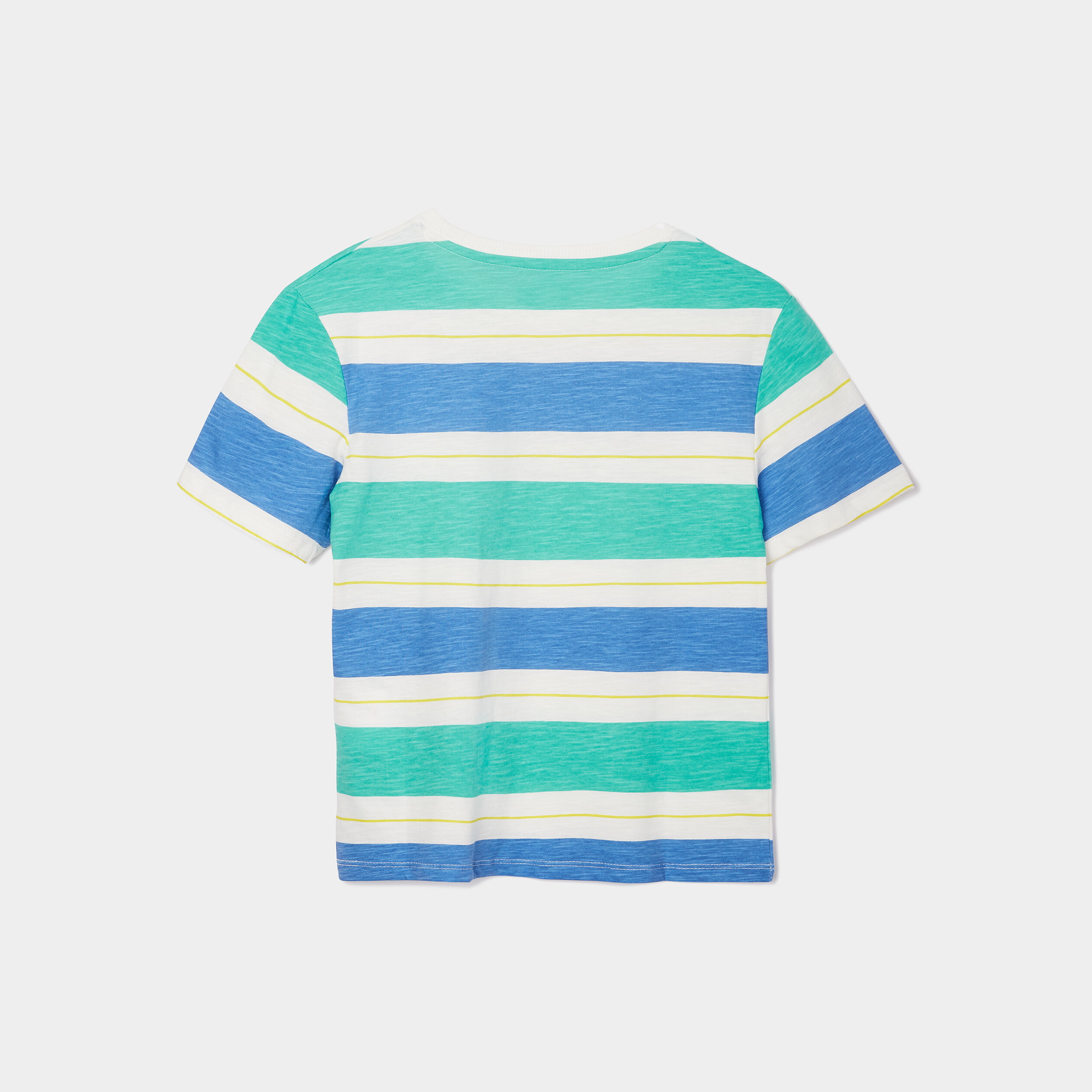 T-shirt col rond manches courtes Creeks blanc garçon | La Halle