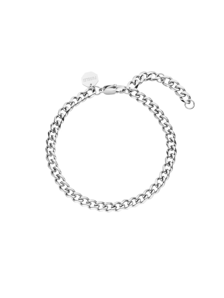 PURELEI Panzerkettenarmband Spirit Five in Silber günstig kaufen 22 cm