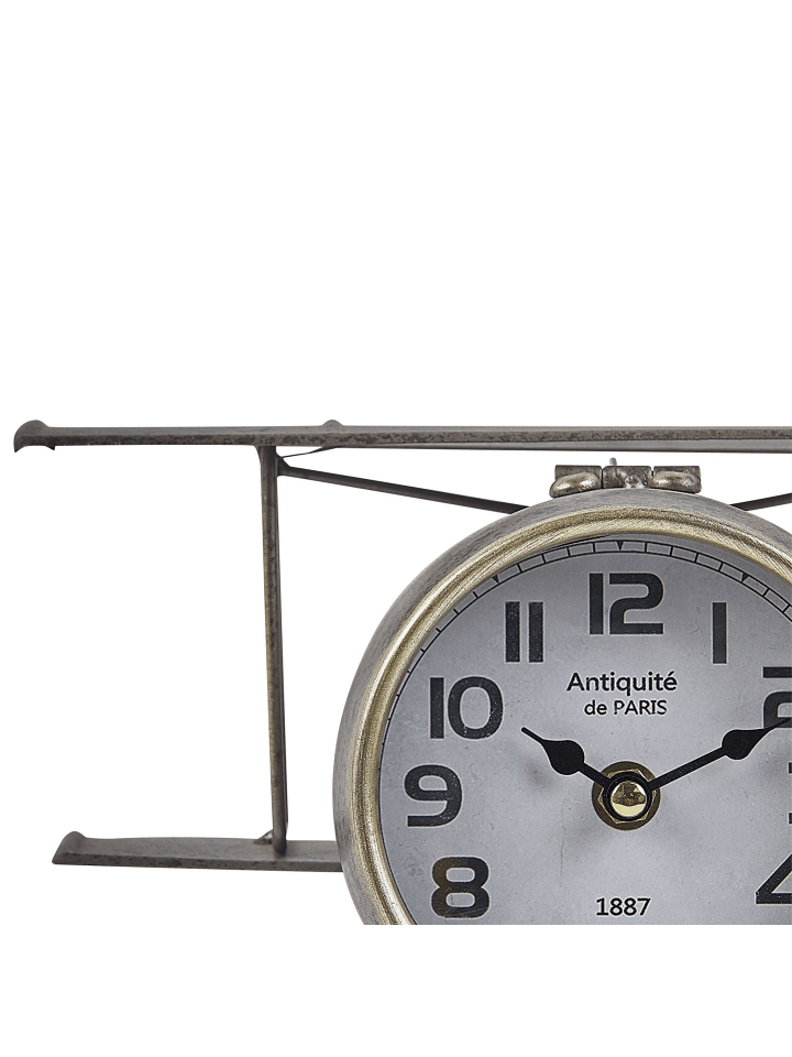 Beliani Tischuhr STANS in Silber/Schwarz/Grau - (W) 26 x (H) 15 x (L) 20 cm günstig kaufen onesize