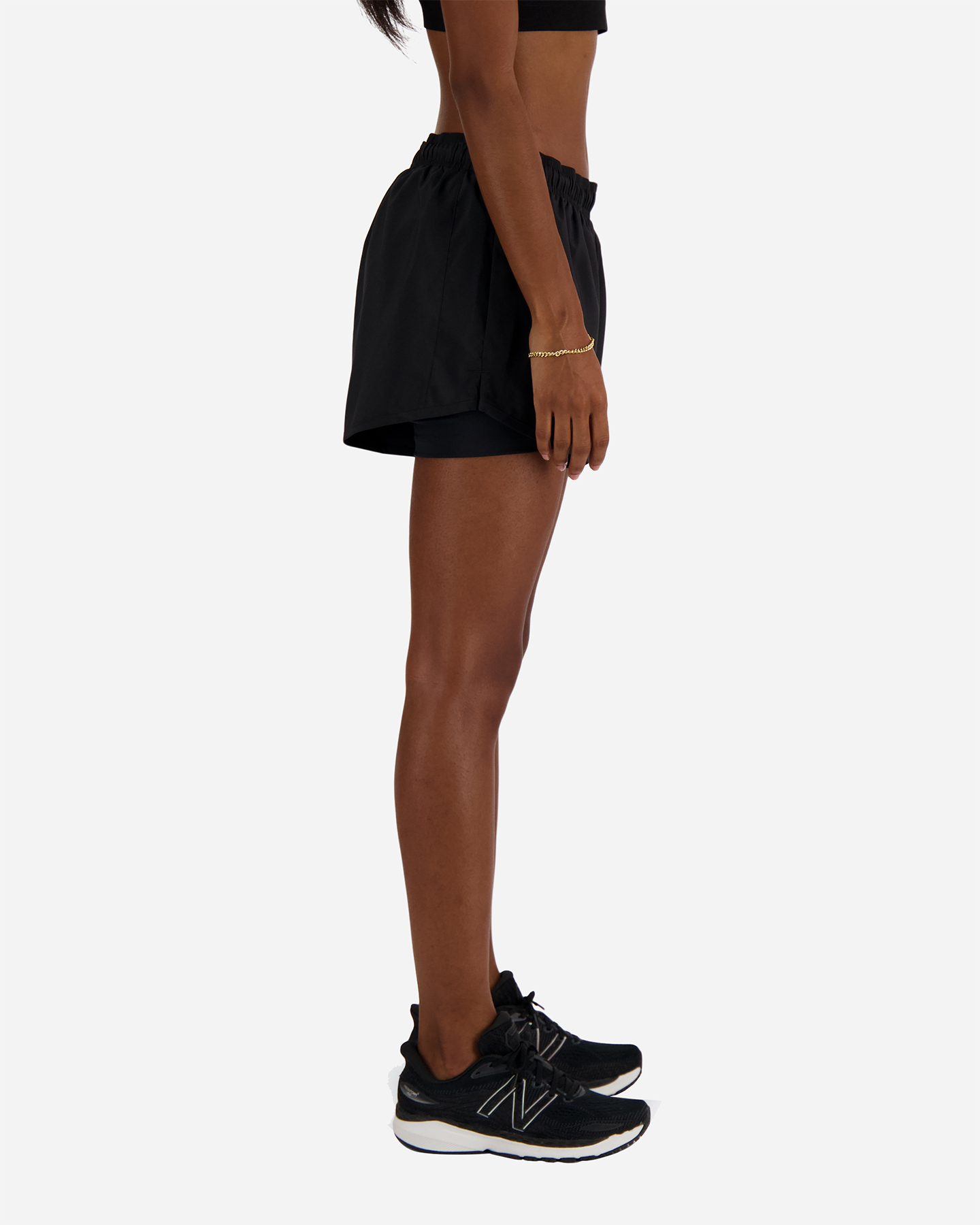 Krátke bežecké topánky New Balance Sport Essential 2v1 W WS41225BK