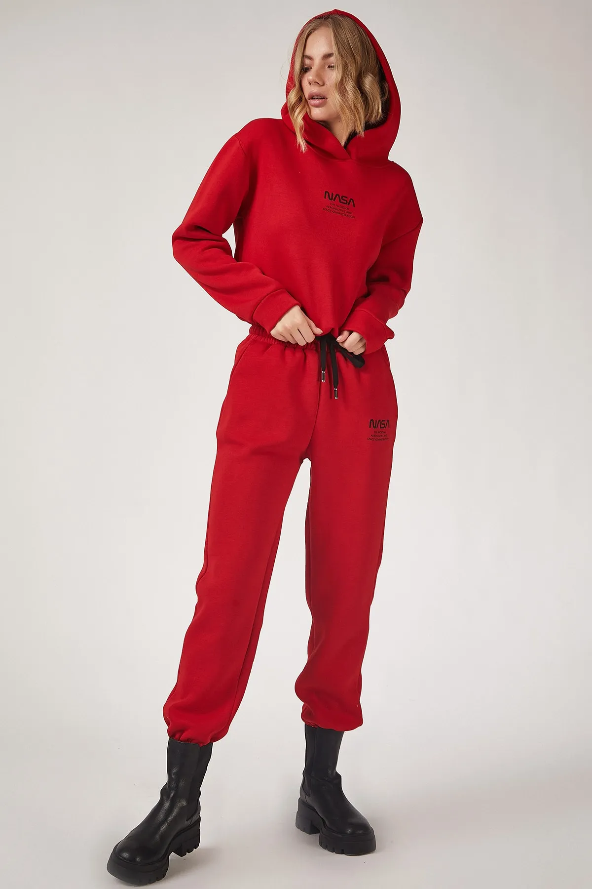 Happiness İstanbul  Trainingsanzug - Rot - Regular Fit