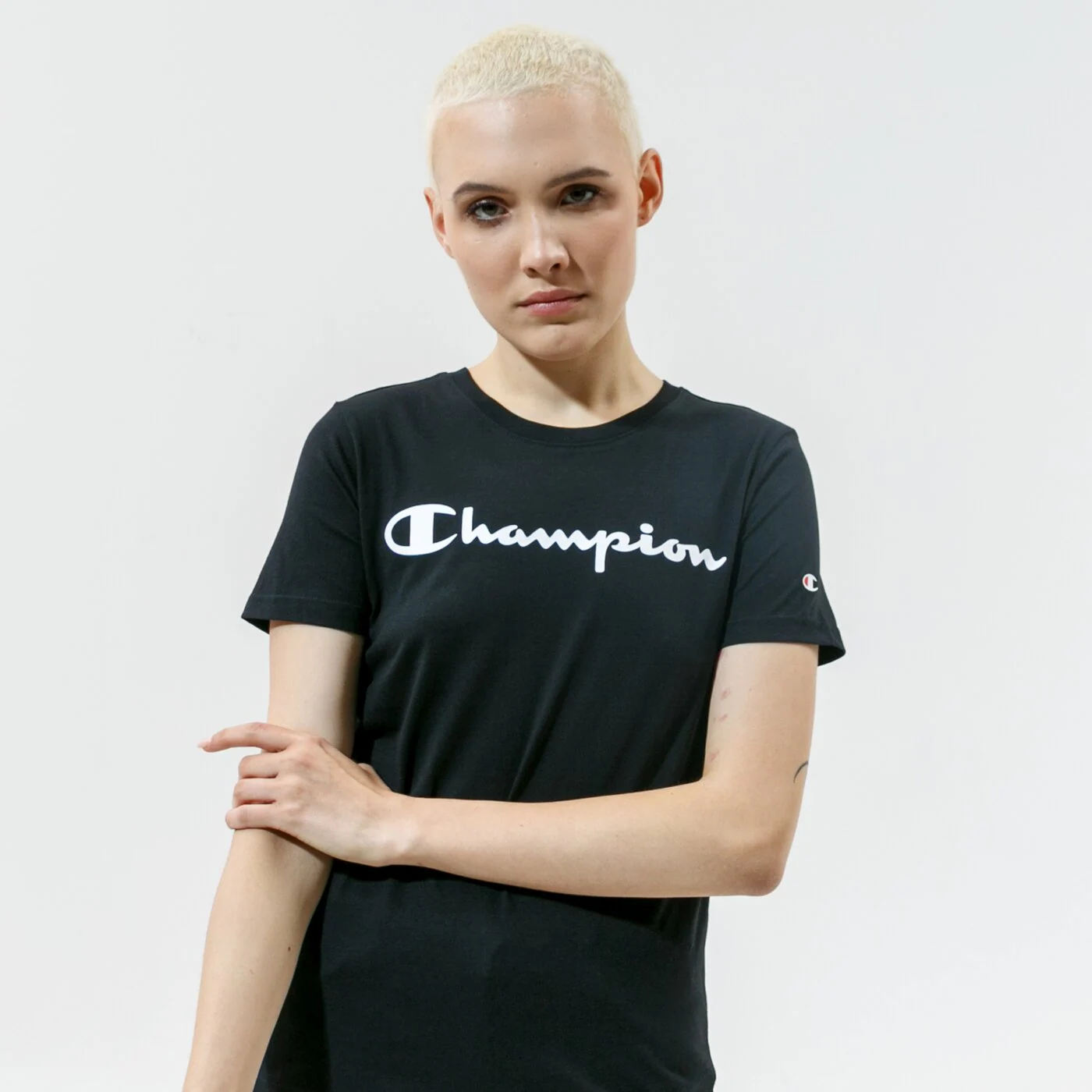 CHAMPION T-SHIRT CREWNECK T-SHIRT Schwarz