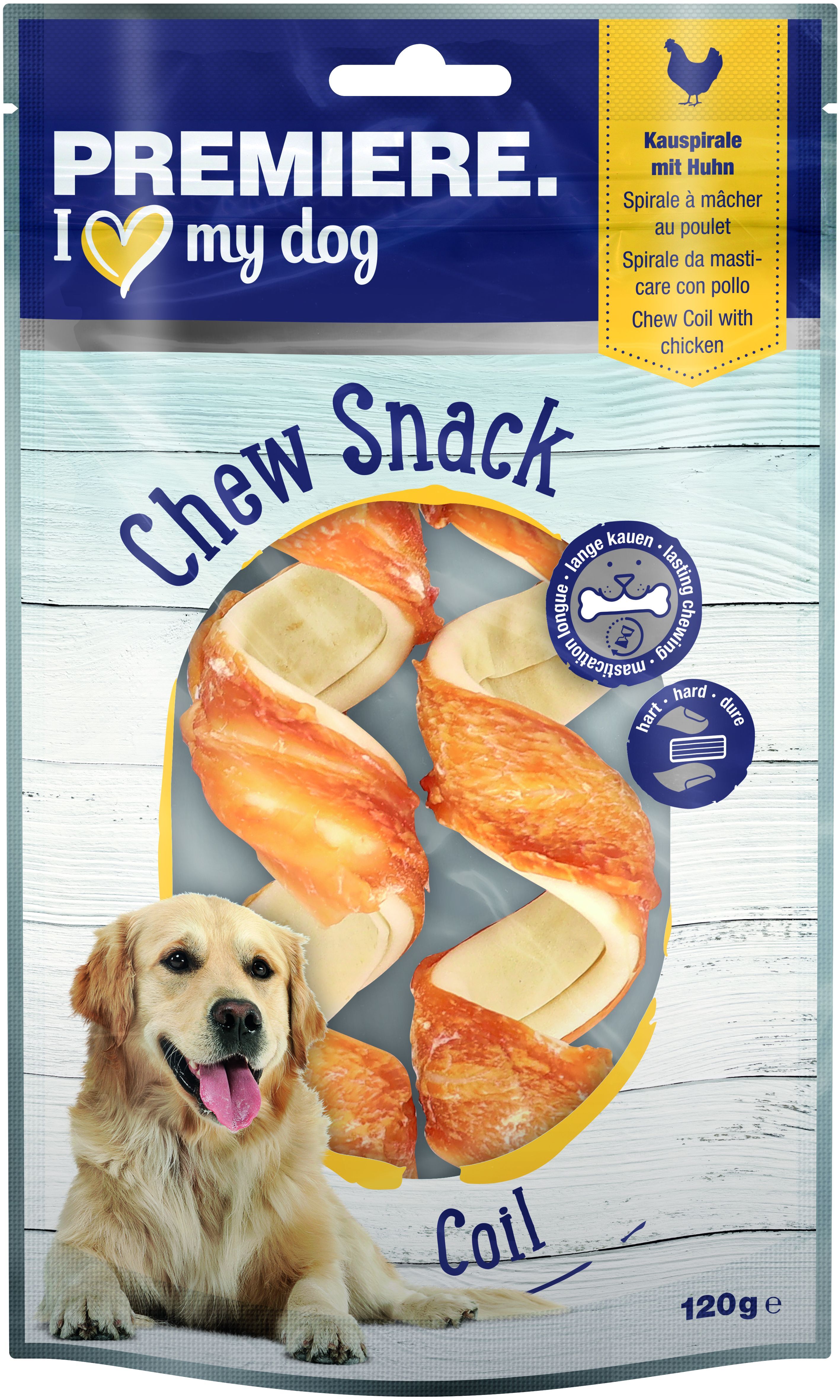 PREMIERE Snacks PREMIERE Chew it Kau-Spirale mit Hühnerbrust 120g