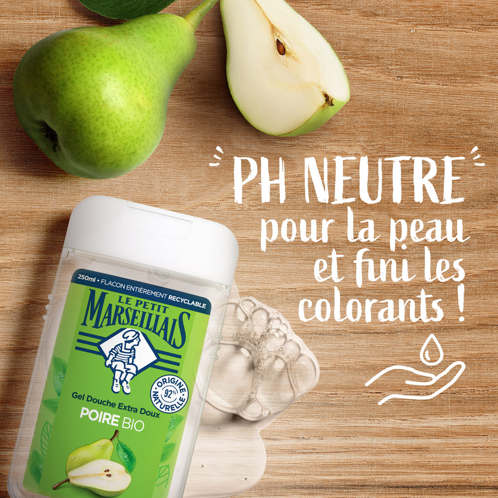 le petit marseillais Gel Douche Bonheur Poire 250 ml Gel douche