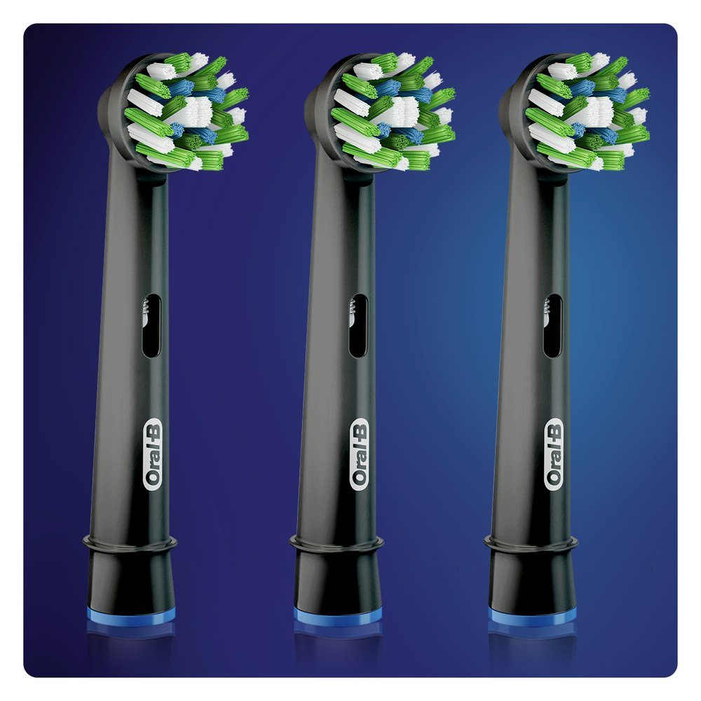 Oral-B Aufsteckbürsten Cross Action CleanMaximizer - 3er Pack - schwarz