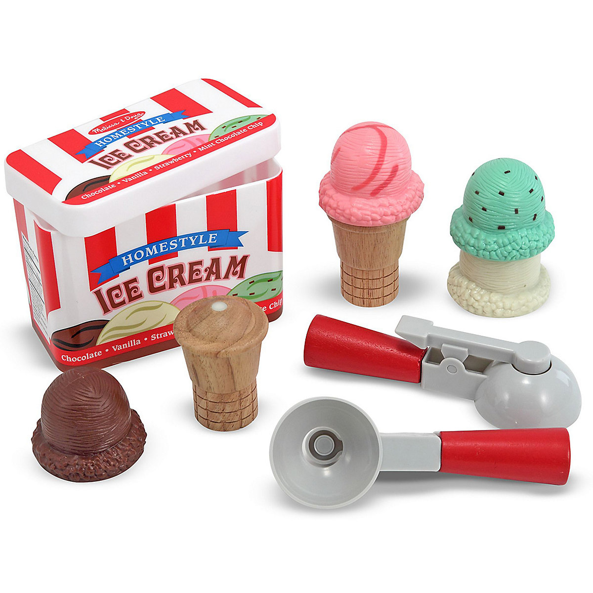 Eiscreme-Spielset aus Holz