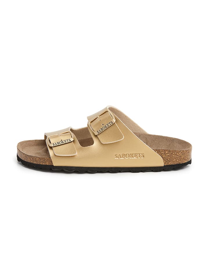 SABOKETS Pantoletten in Gold günstig kaufen