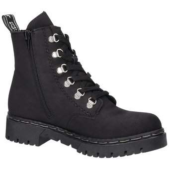 Rieker Schnür Boots in schwarz