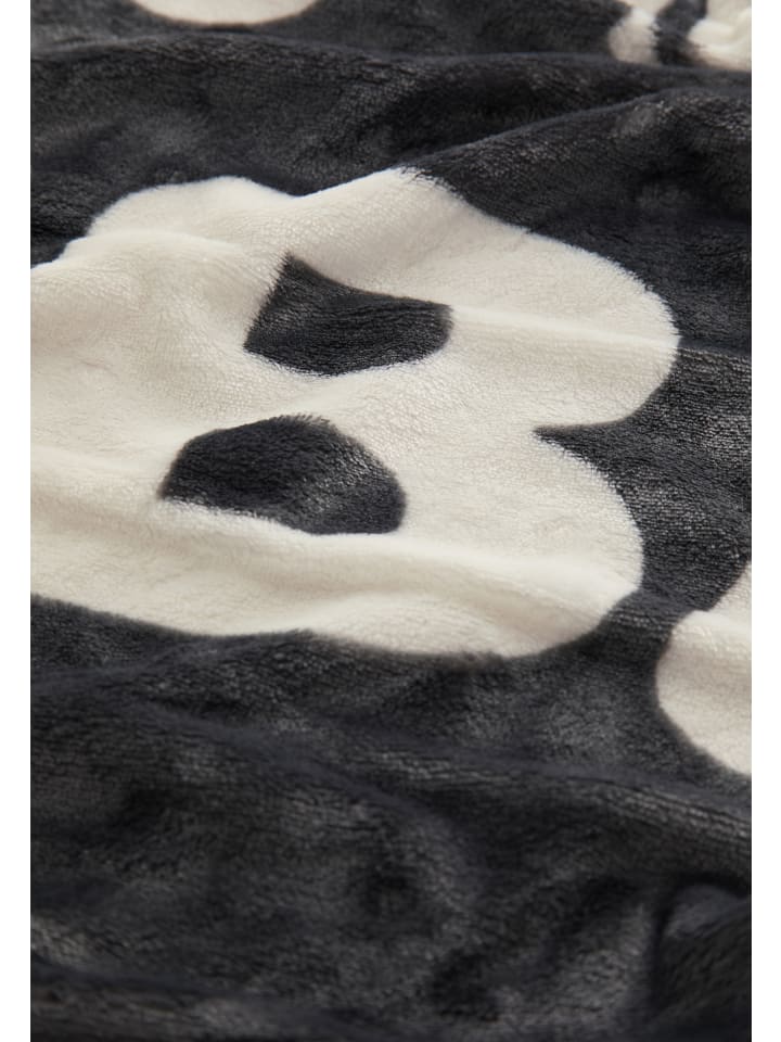 Sansibar Heimdecke Fleecedecke in Anthrazit/Offwhite günstig kaufen 150x200 cm