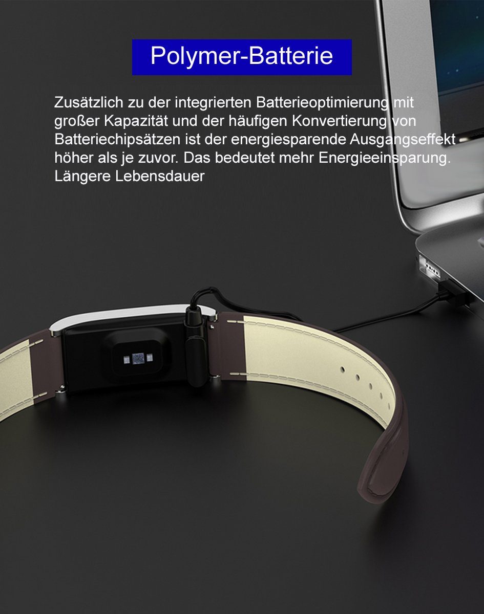 TPFNet SW36 mit Milanaise Armband - individuelles Display Smartwatch (Android), Armbanduhr mit Musiksteuerung, Herzfrequenz, Schrittzähler, Kalorien, Sportmodus etc. - Fitness-Tracker Rosegold