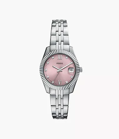 Fossil Uhr Scarlette 3-Zeiger-Werk Datum Edelstahl