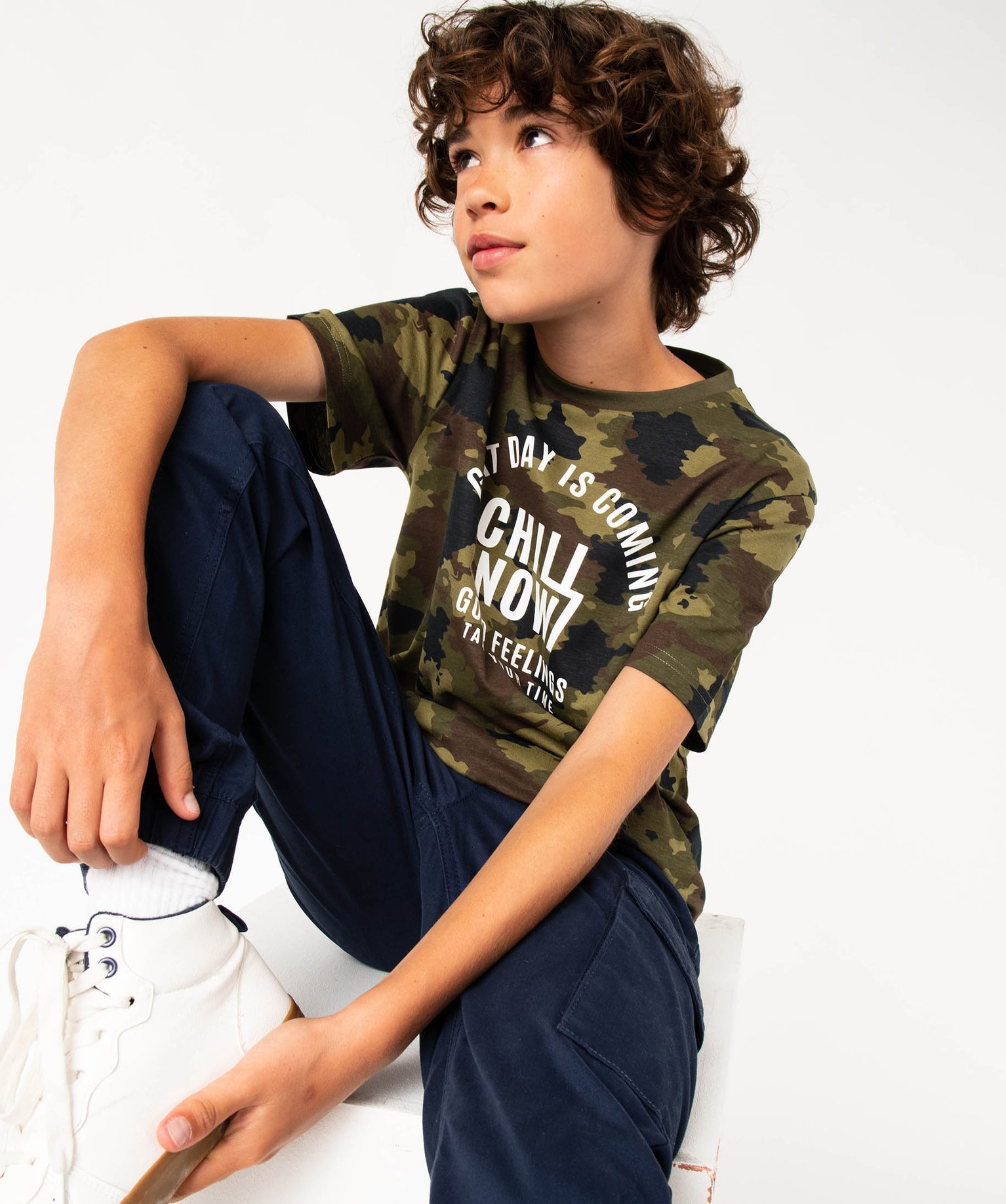 Tee-shirt à manches courtes imprimé Garçon multicolore | GEMO
