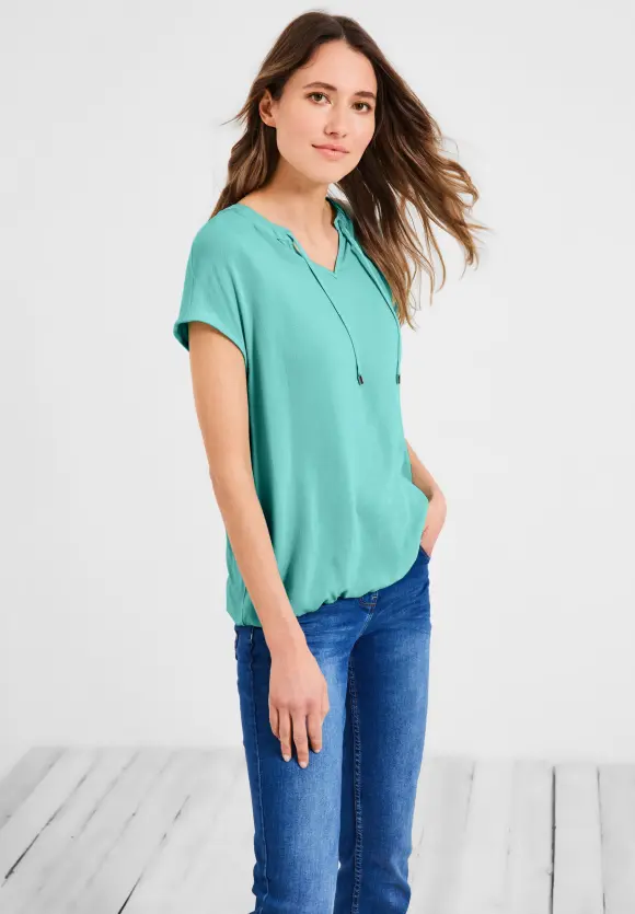 CECIL Bluse mit Tunikabändchen