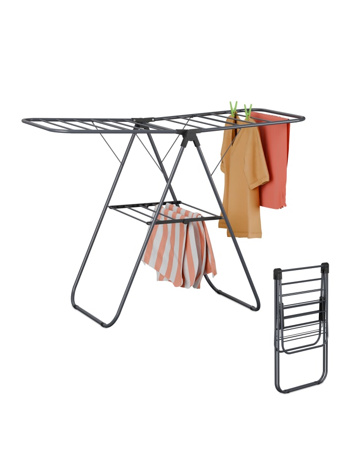 relaxdays Wäscheständer in Grau günstig kaufen onesize